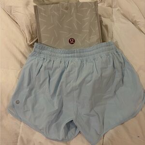 NWT Lululemon Light Blue Running Shorts sz.8.